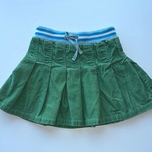 Mini Boden Corduroy Pleated Skirt Green St Patrick’s 5/6